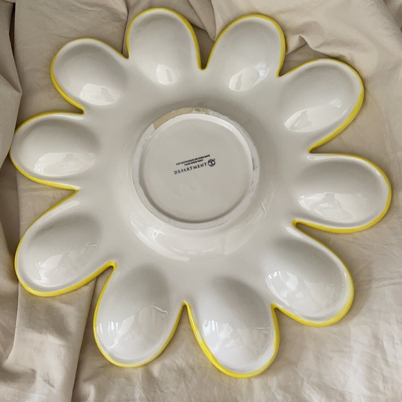 Department56 Flower DeviledEgg CeramicServing Tray - Picture 6 of 8